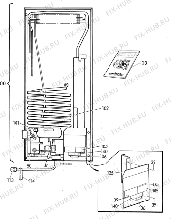 Взрыв-схема холодильника Electrolux RM2604 - Схема узла C20 Cold, User manual E